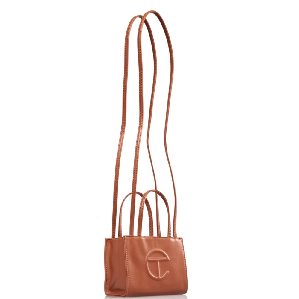 Telfar Tan Small Shopping Bag With Logo Dust Bag (NWT) - Picture 3 of 11